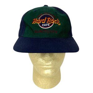 Hard Rock Cafe Barcelona Snapback Hat Multicolor Embroidered Logo Adjustable Cap